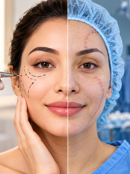 Cosmetic and reconstructive plastic surgery comparison