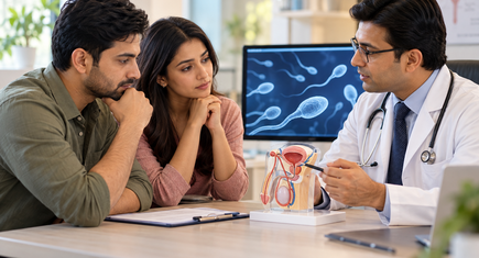 Male infertility specialist consultation for couples