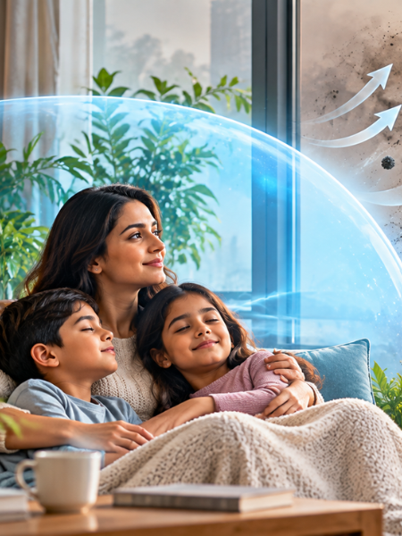 Protecting family from high AQI and winter air pollution