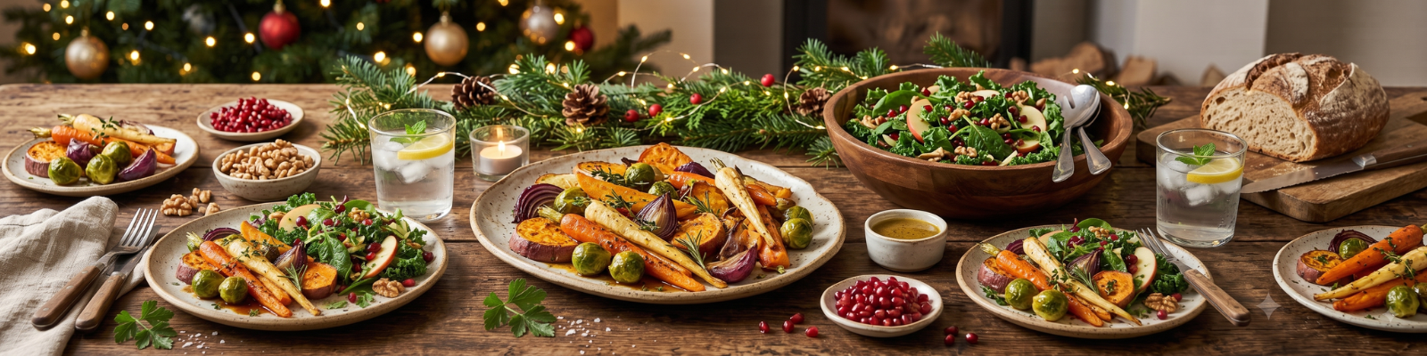 Woman experiencing digestive discomfort after a festive Christmas meal