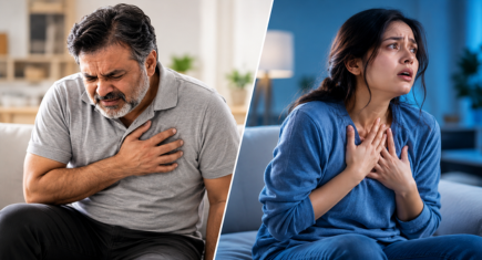 Heart attack vs panic attack chest pain symptoms