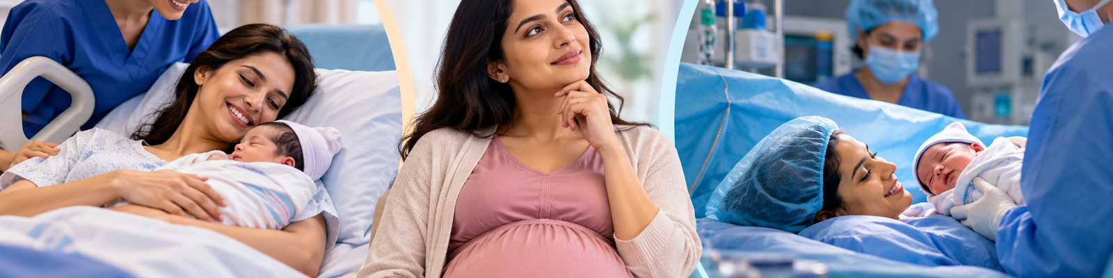Maternity ward doctor in Gurugram comforting a pregnant woman before delivery