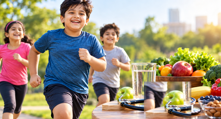 Children staying active and healthy for better heart health