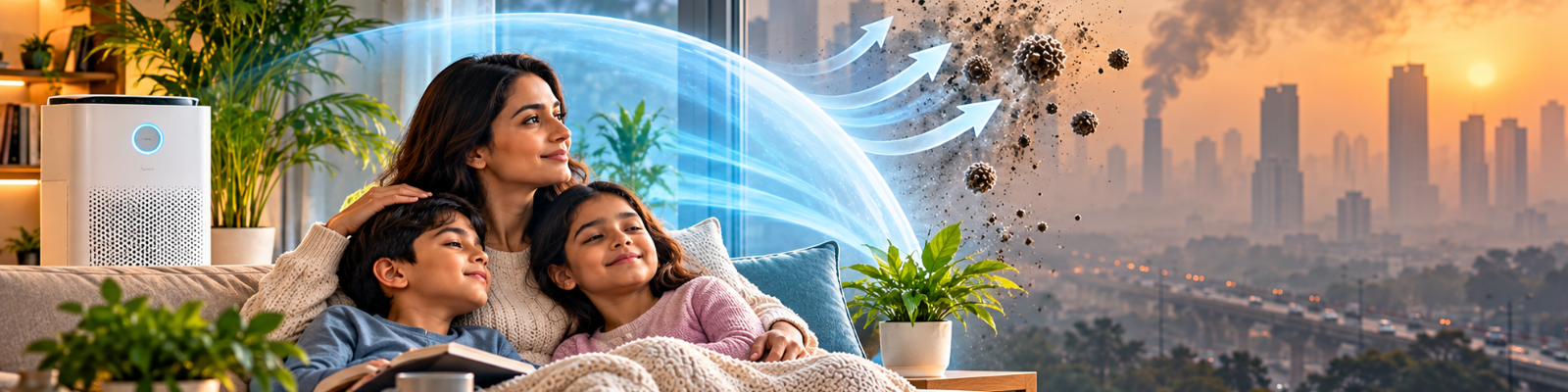 Protecting family from high AQI and winter air pollution