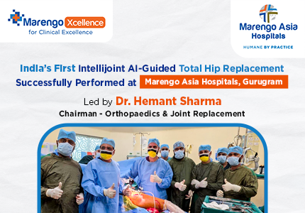 India’s First Intellijoint AI-Guided Total Hip Replacement Surgery at Marengo Asia Hospitals, Gurugram